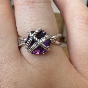 Flawless Authetic Vintage David Yurman Amethyst Wrapped Ring